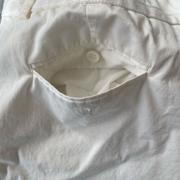 Express Design Studio editor women 10 cotton blend white chino shorts - Picture 6 of 10